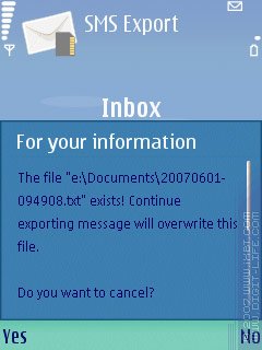   SMSExport (S60 3rd)